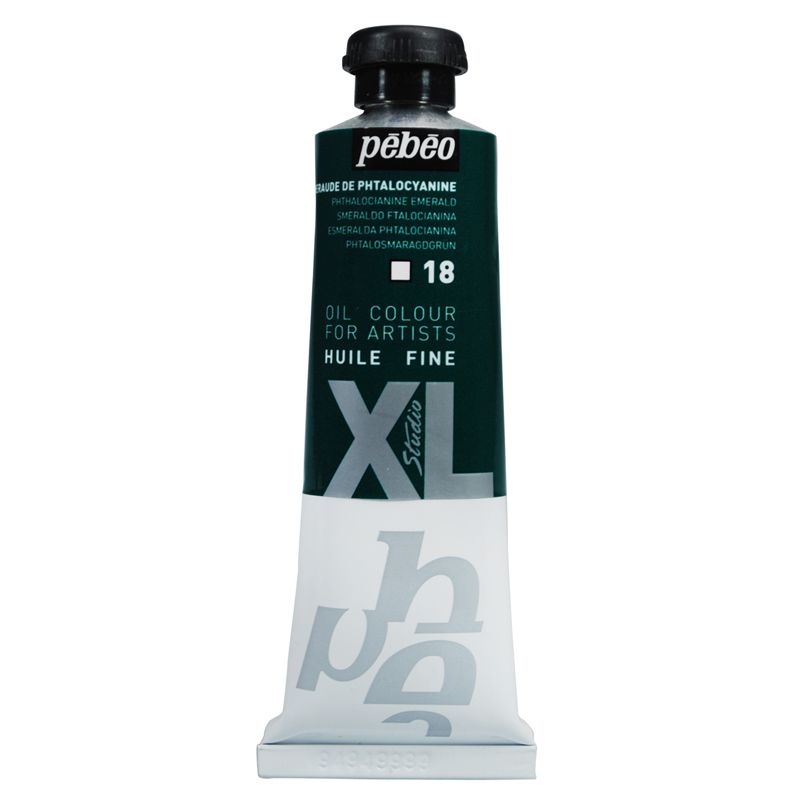 Peinture à l'huile Pébéo 37ml Emeraude Phtalocyanine 018