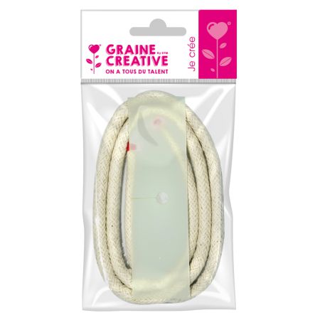 1 m Mèche à Bougie 10 mm Extérieur + Cale - Graine Créative