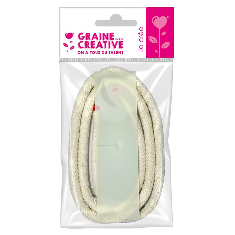 1 m Mèche à Bougie 10 mm Extérieur + Cale - Graine Créative