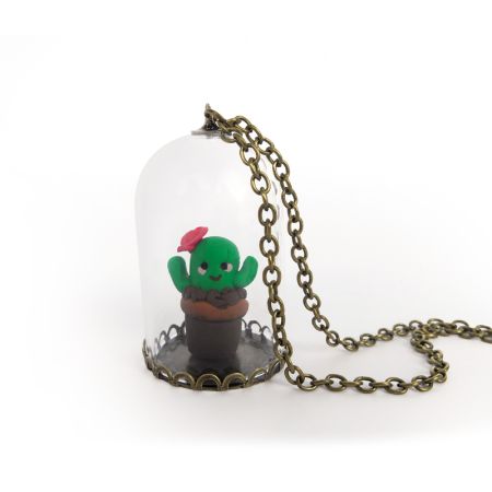 Pendentif Cloche en verre 300mm Bronze Graine créative