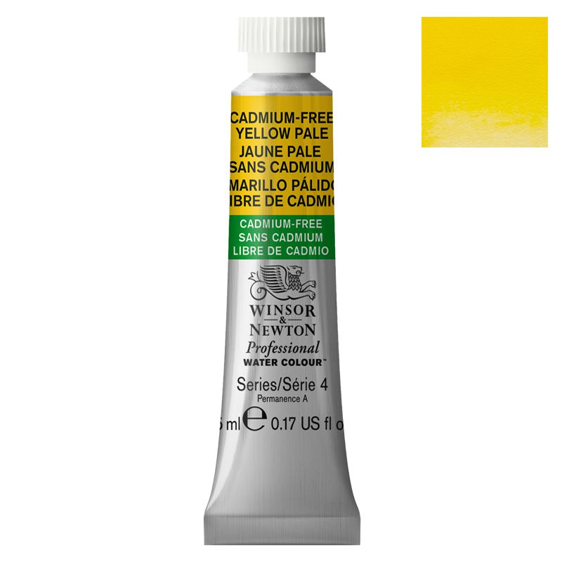 Aquarelle extra-fine W&N tube 5ml - Jaune Pâle sans Cadmium 907