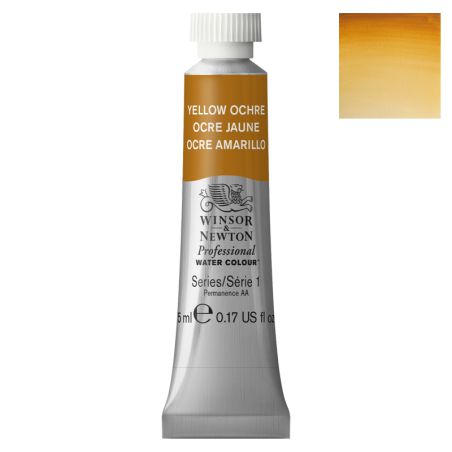 Aquarelle extra-fine W&N tube 5ml -Ocre Jaune 744