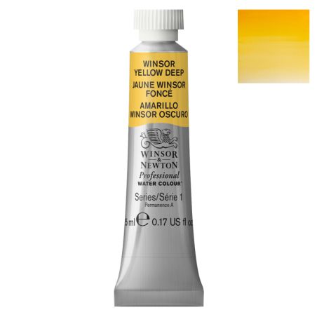 Aquarelle extra-fine W&N tube 5ml - Jaune Winsor Foncé 731