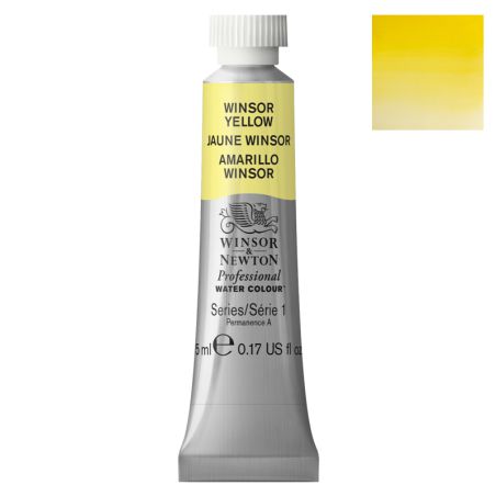 Aquarelle extra-fine W&N tube 5ml - Jaune Winsor 730