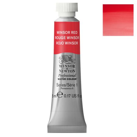 Aquarelle extra-fine W&N tube 5ml - Rouge Winsor 726