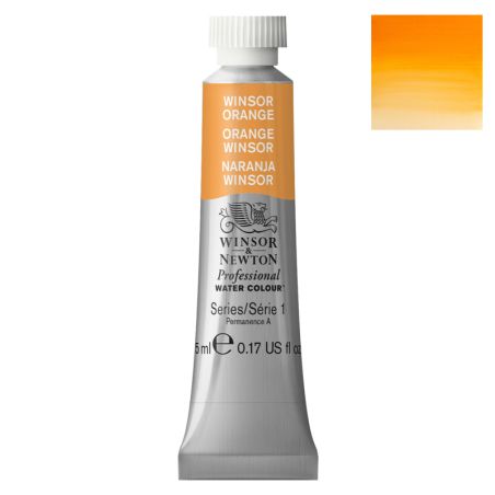 Aquarelle extra-fine W&N tube 5ml - Orange Winsor Nuance Rouge 723