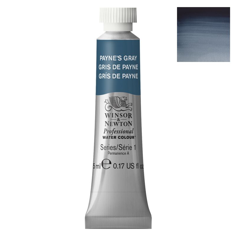 Aquarelle extra-fine W&N tube 5ml - Gris de Payne 465
