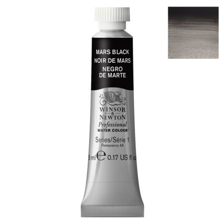 Aquarelle extra-fine W&N tube 5ml - Noir de Mars 386