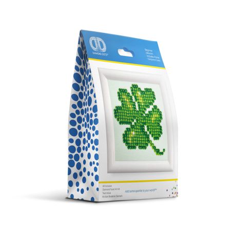 Diamond Dotz Starter Kit Trèfle 4 feuilles avec cadre