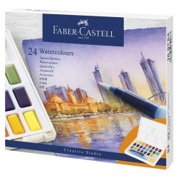 Boite de 24 Demi-Godets Aquarelle Faber-Castell