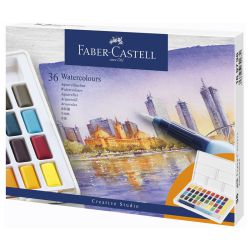 Boite de 36 Demi-Godets Aquarelle Faber-Castell