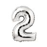 Ballon Chiffre 2 Argent 41 cm en Aluminium – Graine Créative