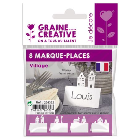 8 Marque-places Village – Graine Créative