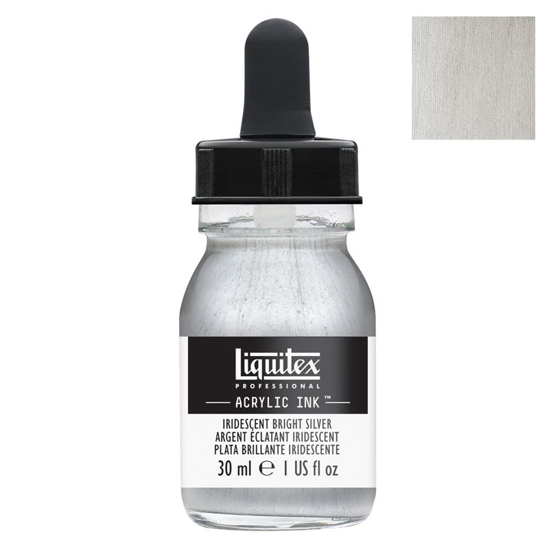 Encre acrylique Liquitex Ink Argent iridescent 30ml