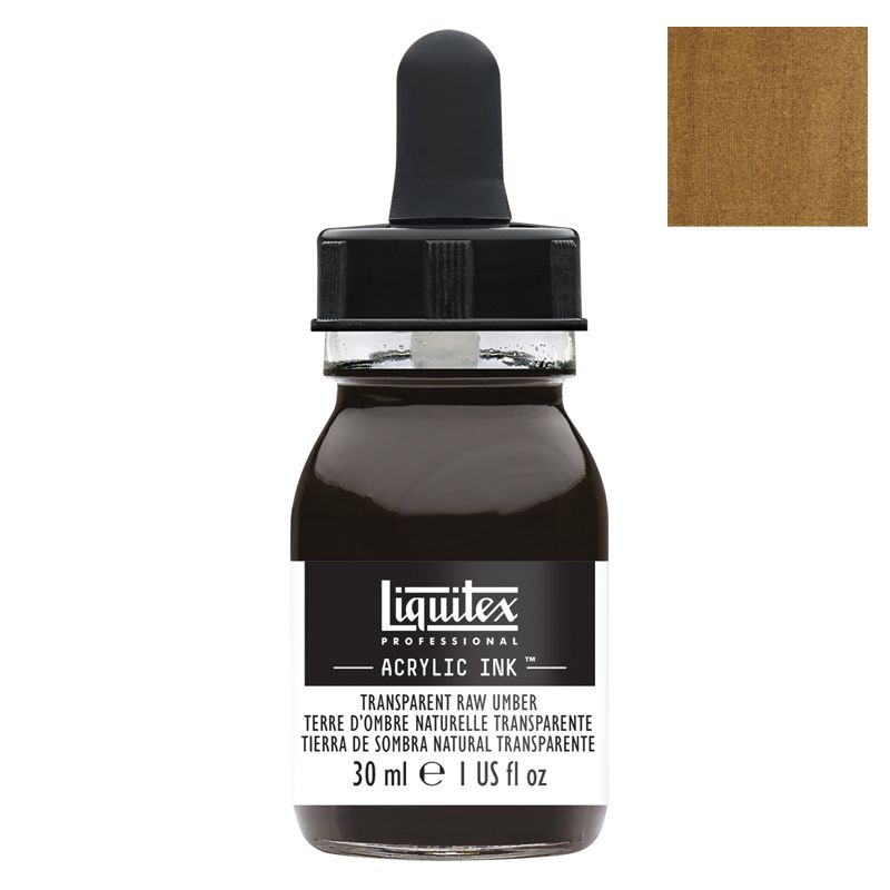 Encre acrylique Liquitex Ink Terre d'ombre naturelle transparente 30ml