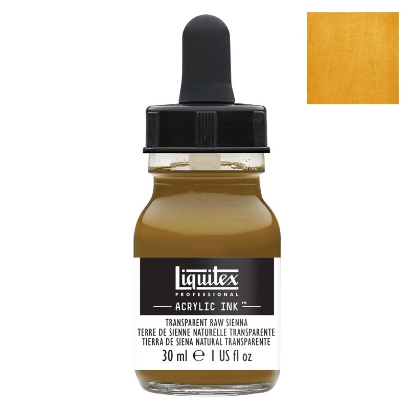 Encre acrylique Liquitex Ink Terre de Sienne naturelle transparente 30ml