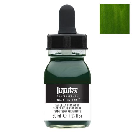 Encre acrylique Liquitex Ink Vert de vessie permanent 30ml