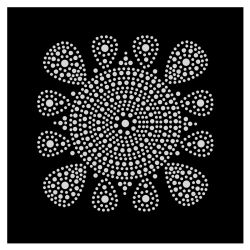 Slow&Art 5 Cartes à Décorer Mandalas + 4 Crayons