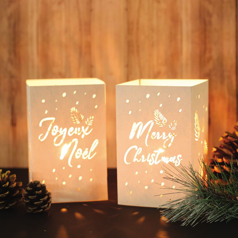 Photophore Papier Joyeux Noël 15x10cm – Graine Créative