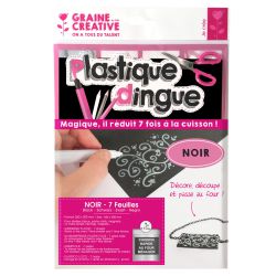 Plastique dingue Noires 7 feuilles 26x20cm Graine créative