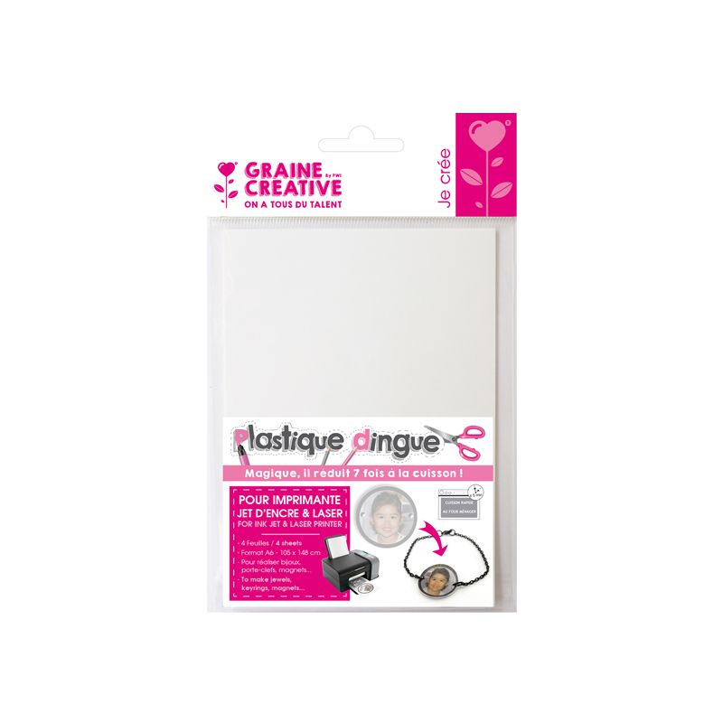 Plastique dingue imprimable 4 feuilles 10.5x14.8cm
