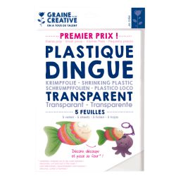 Plastique dingue transparent 5 feuilles 26x22cm
