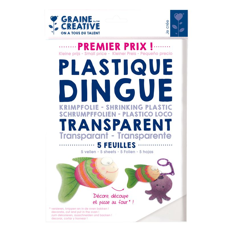 Plastique dingue transparent 5 feuilles 26x22cm
