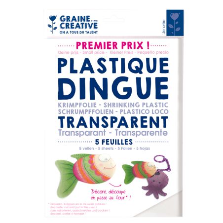 Plastique dingue transparent 5 feuilles 26x22cm