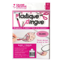 Plastique dingue blanc 7 feuilles 26x22cm Gaine Créative