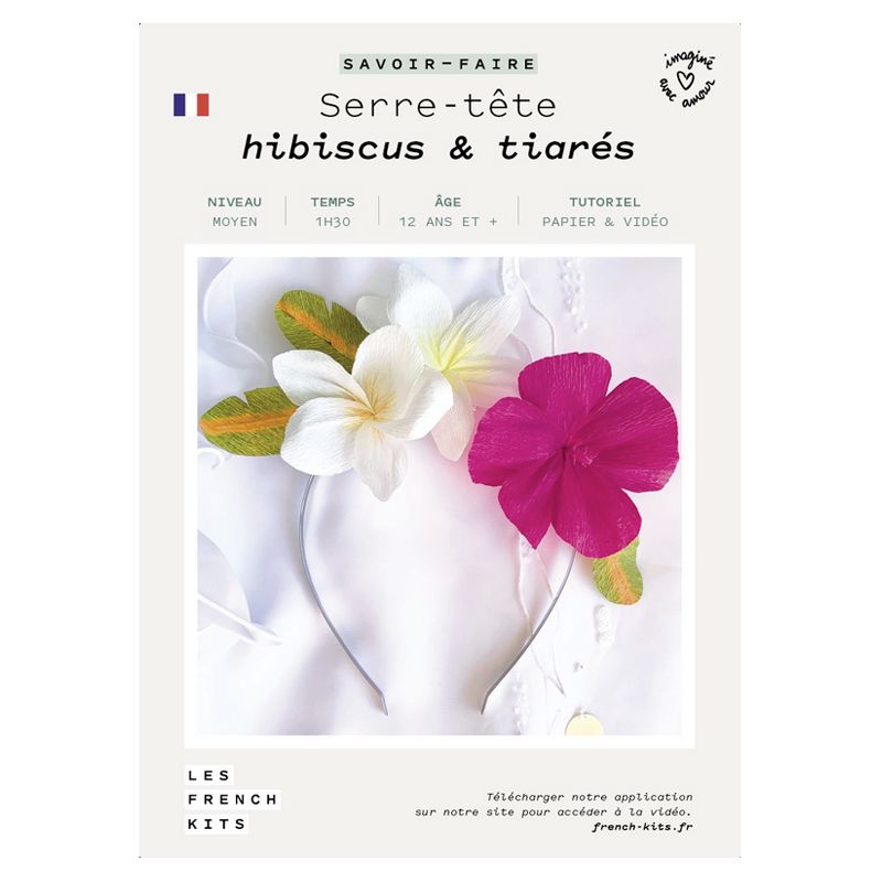French'kits - Art Floral serre tête Hibiscus & Tiares