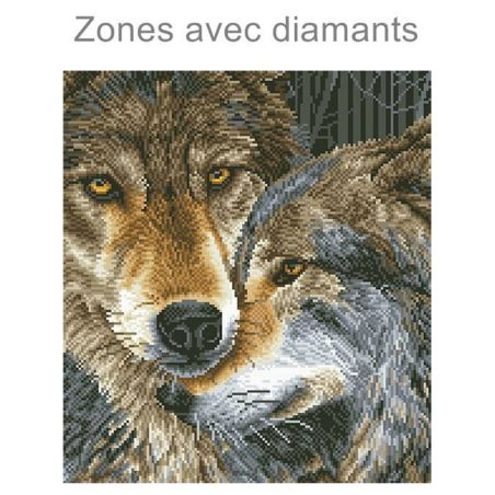 Diamond Dotz Couple de Loups