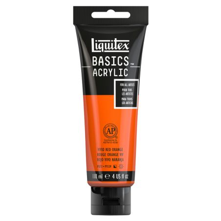 Peinture Liquitex Basics Rouge Orange Vif 620