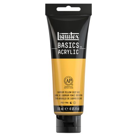 Peinture Liquitex Basics Jaune Cadmium Foncé (Imit.) 163