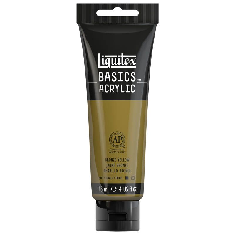 Peinture Liquitex Basics Jaune Bronze 530