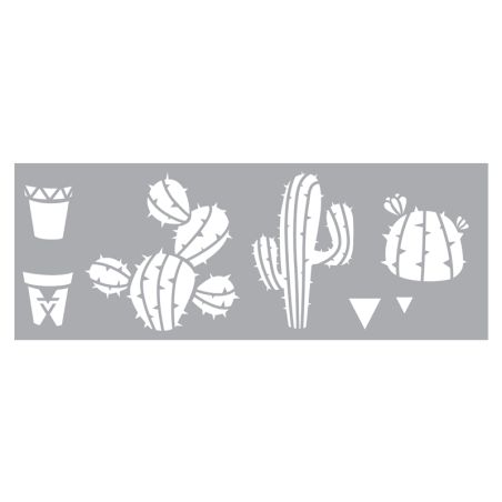 Pochoir Home Déco Cactus 15x40 cm – Graine Créative