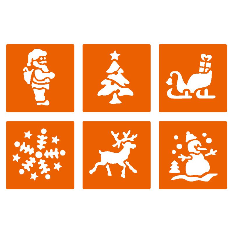 6 Pochoirs Enfants Noël – Graine Créative