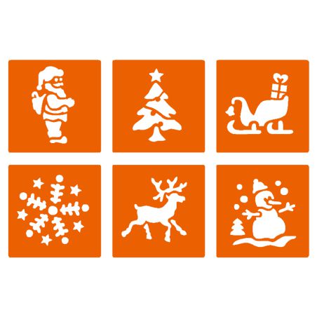 6 Pochoirs Enfants Noël – Graine Créative
