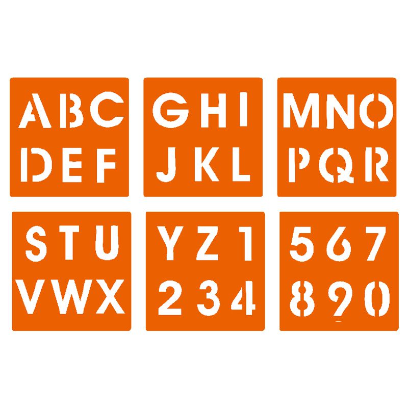 6 pochoirs pour enfants alphabet & chiffres Graine créative