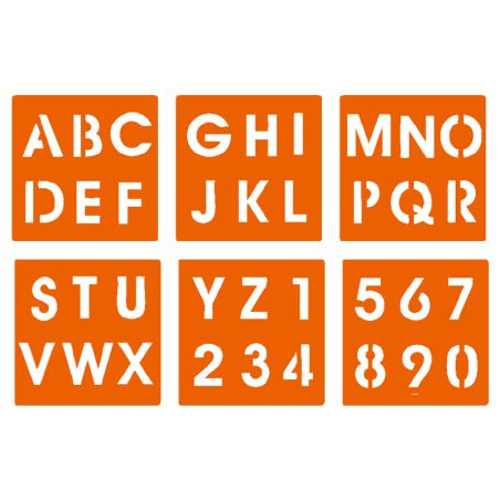 6 pochoirs pour enfants alphabet & chiffres Graine créative