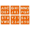 6 pochoirs pour enfants alphabet & chiffres Graine créative