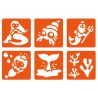 6 pochoirs pour enfants Sirène Graine créative