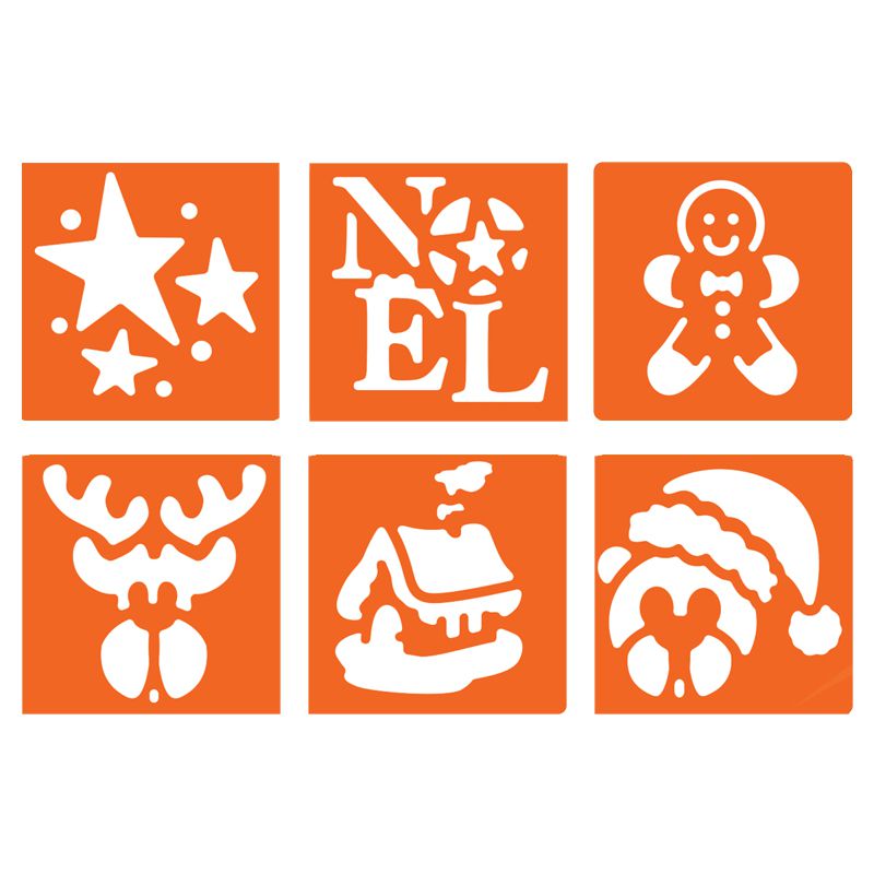 Pochoirs Noël pour Enfants 6 Pièces - Graine Créative