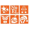 Pochoirs Noël pour Enfants 6 Pièces - Graine Créative
