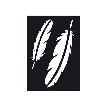 Pochoir Adhésif 7x10cm Plumes