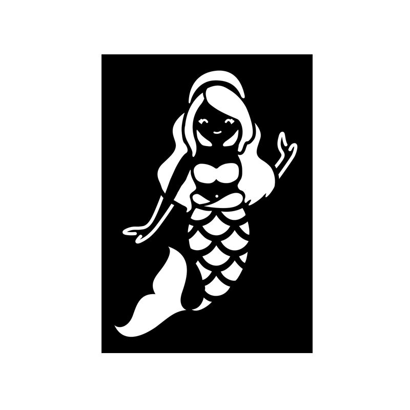 Pochoir Adhésif Petite Sirène 7x10cm - Graine Créative