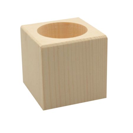 Pot à crayon cubique 70x70x73mm en bois Graine créative