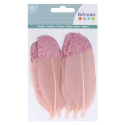 6 Plumes Isatis paillettes - Artémio