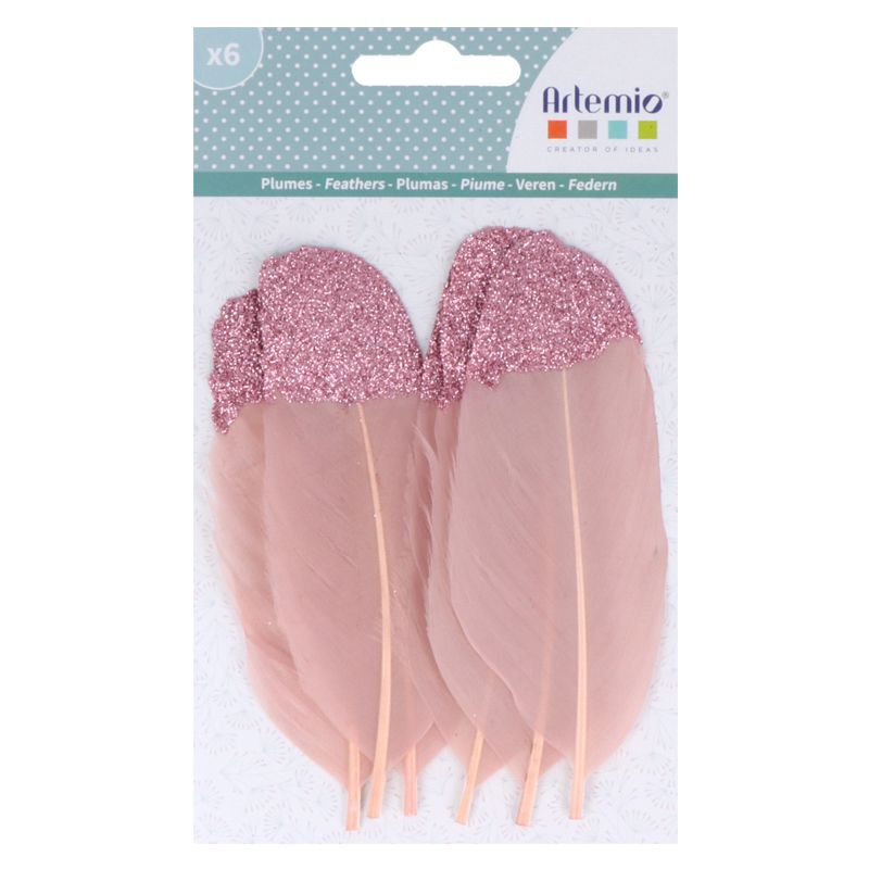 6 Plumes Isatis paillettes - Artémio