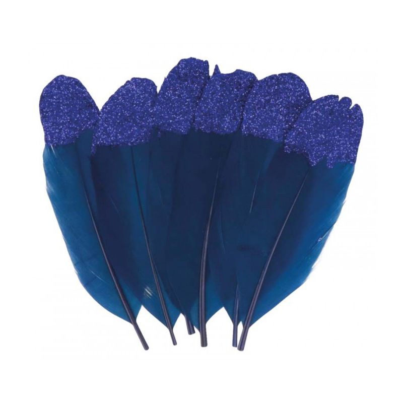 Plumes paillettes Bleu Japan Artémio