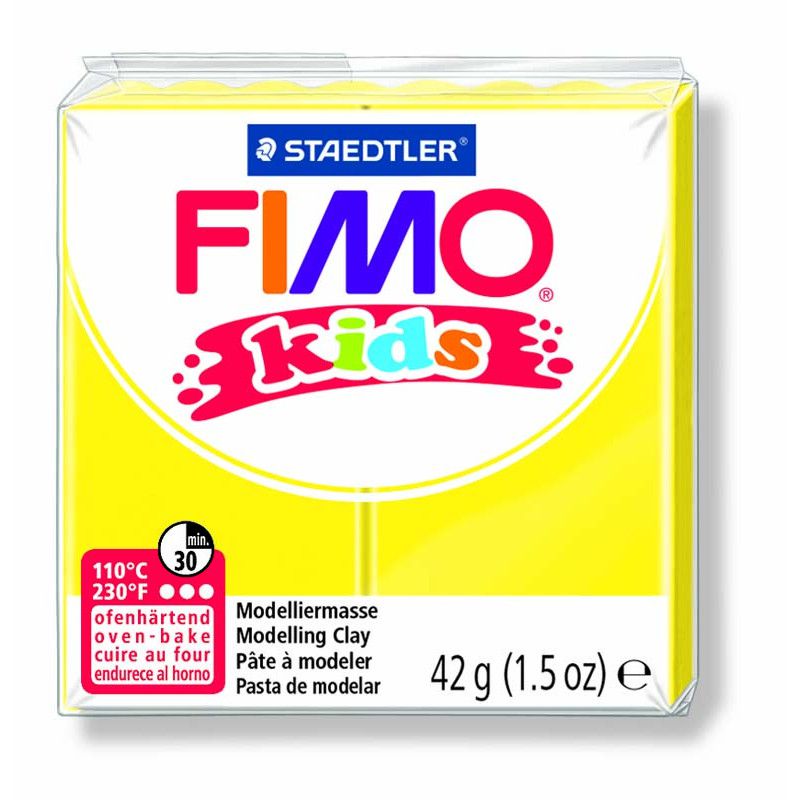 Pâte Fimo kids jaune 1 42g